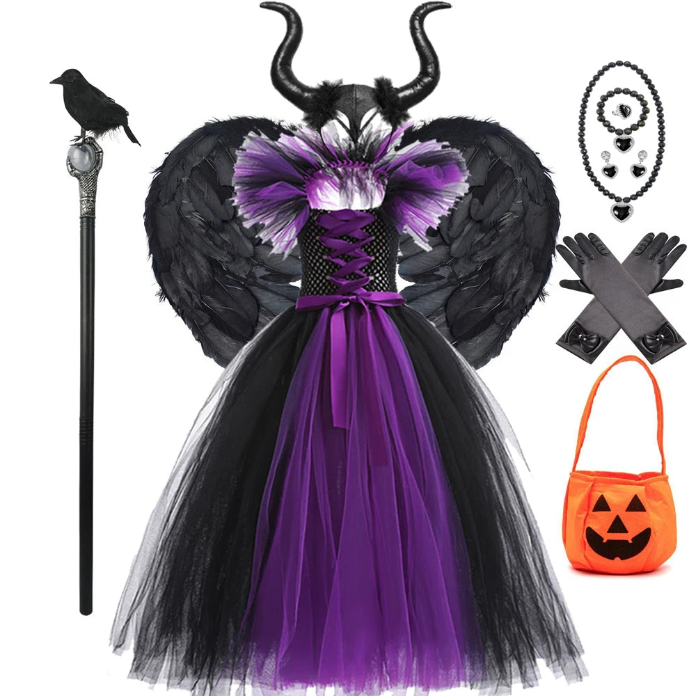 Robe sorcière violette pour enfant