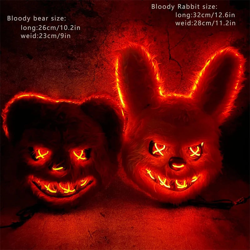 Masque lapin LED Halloween