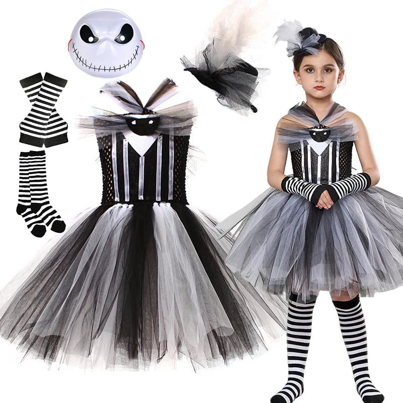 Costume fantôme gothique tutu enfant