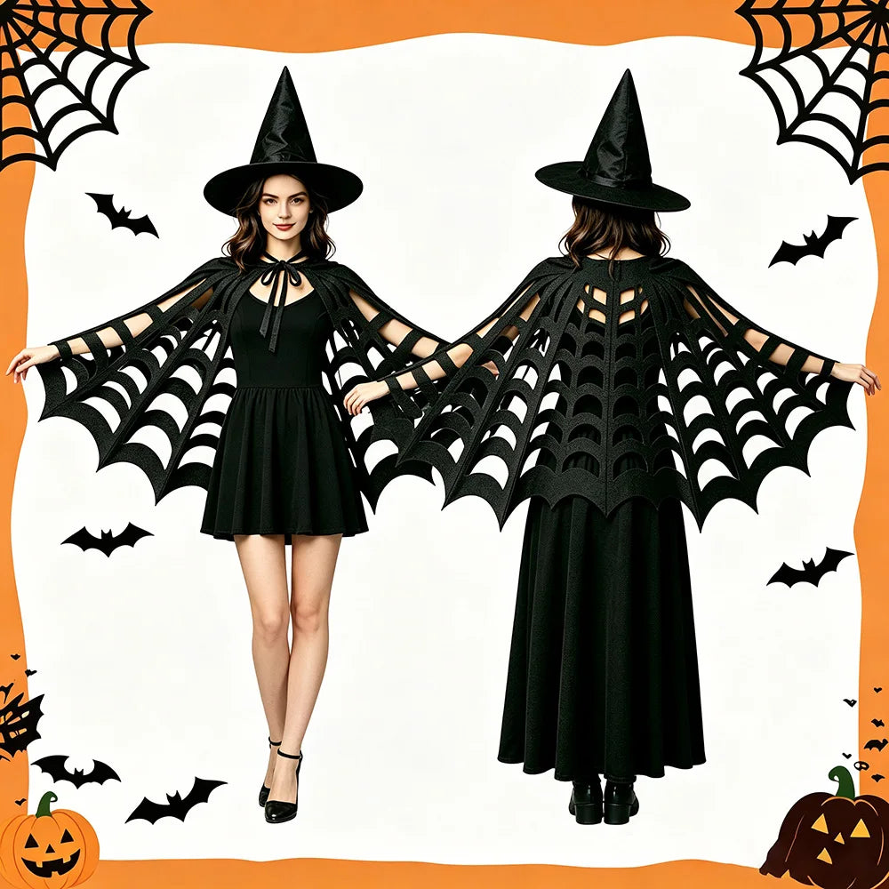 Cape toile d’araignée Halloween
