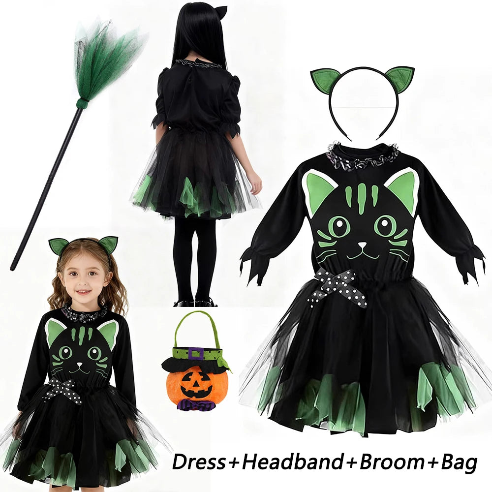 Costume chat et sorcière enfant