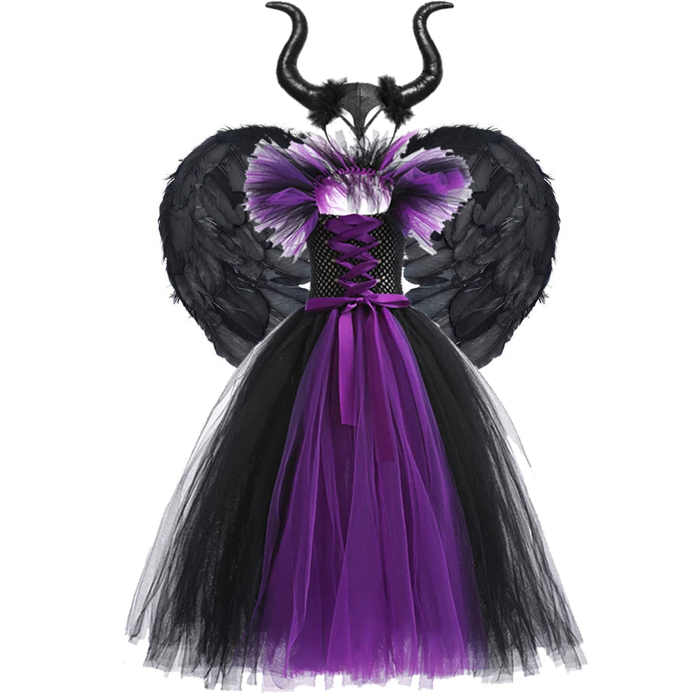 Robe sorcière violette pour enfant