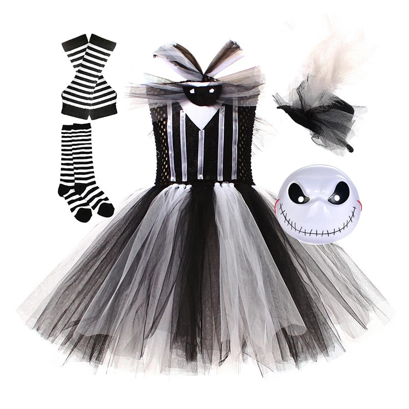 Costume fantôme gothique tutu enfant