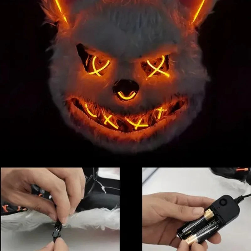 Masque lapin LED Halloween
