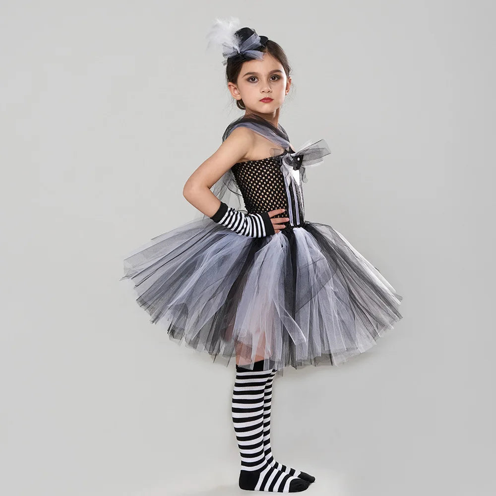 Costume fantôme gothique tutu enfant