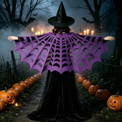 Cape toile d’araignée Halloween