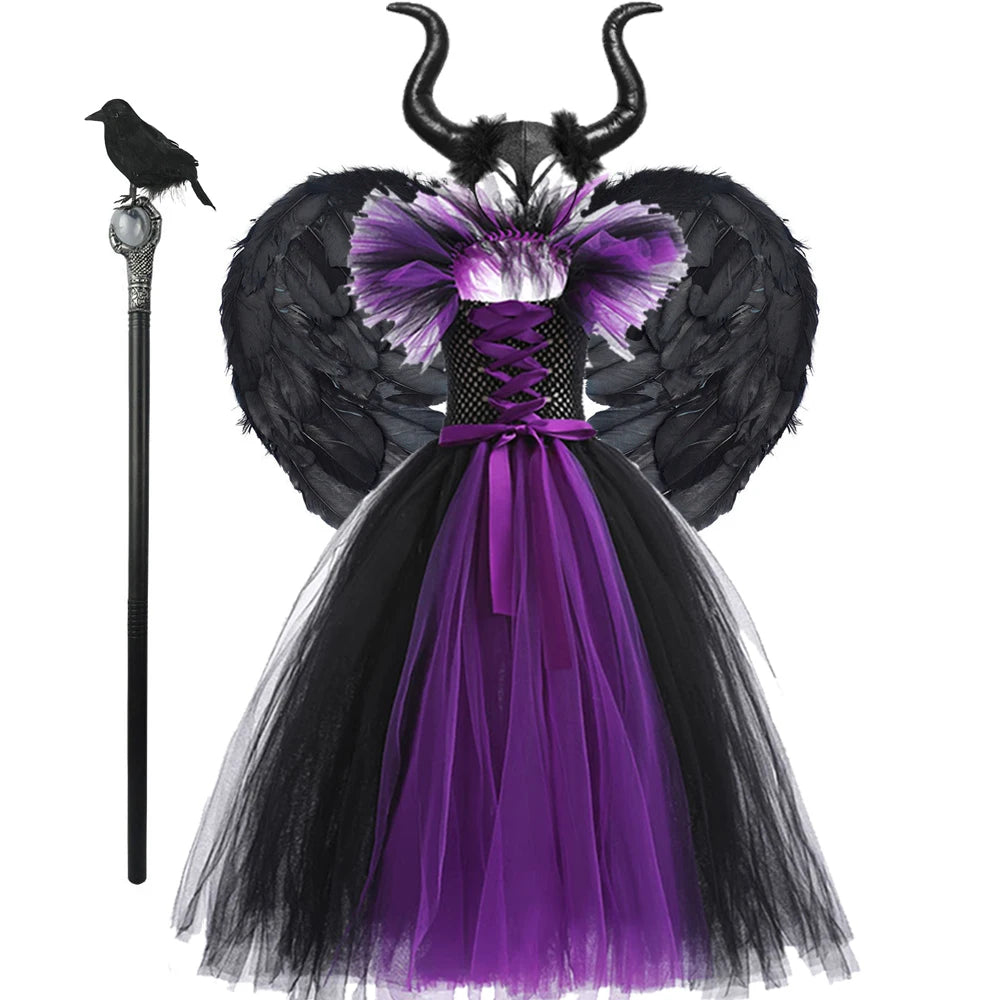 Robe sorcière violette pour enfant