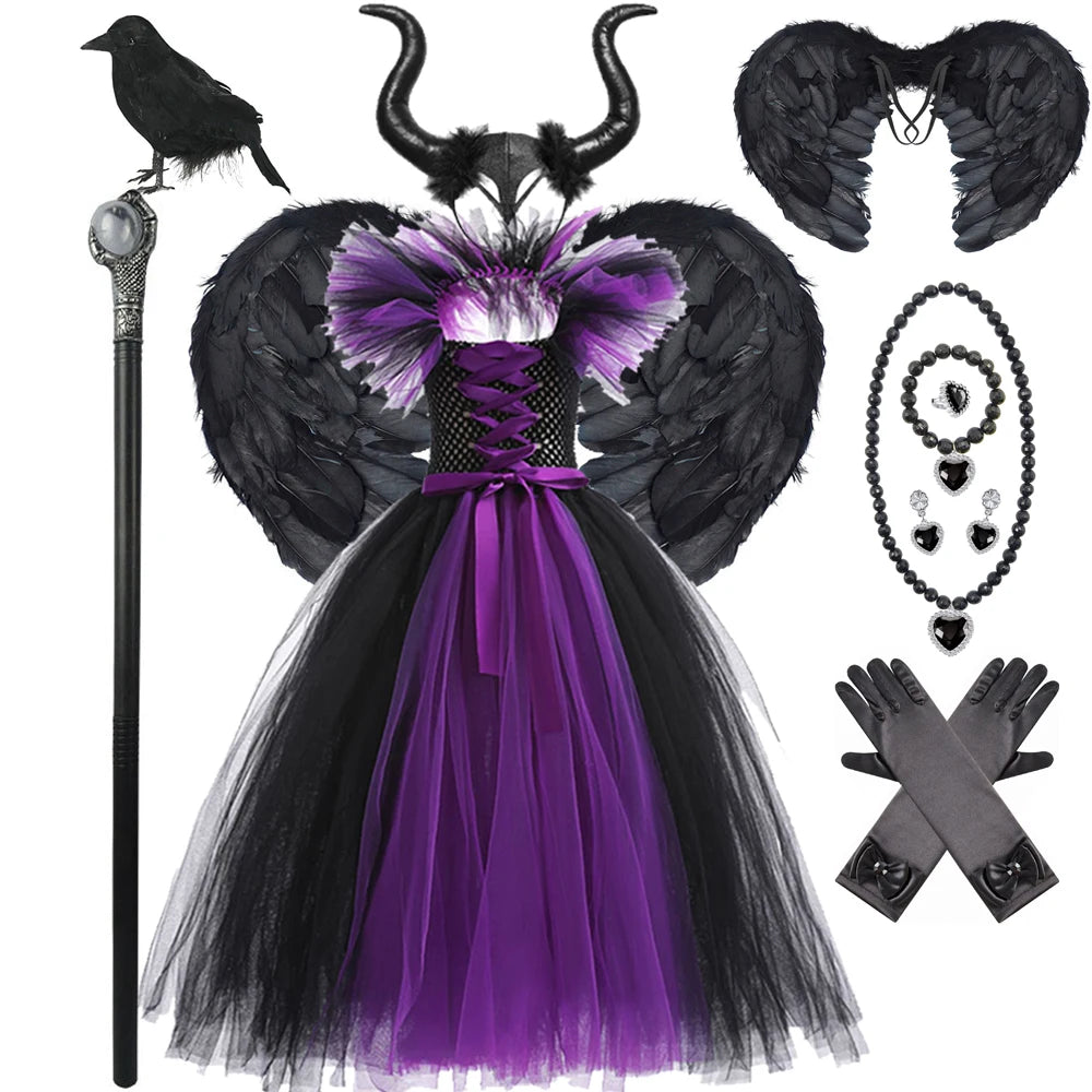 Robe sorcière violette pour enfant