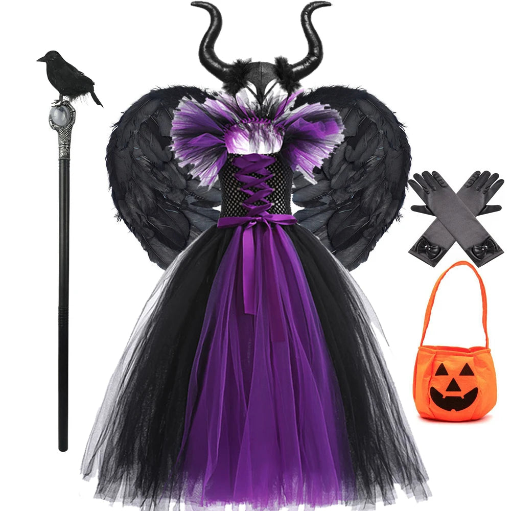 Robe sorcière violette pour enfant