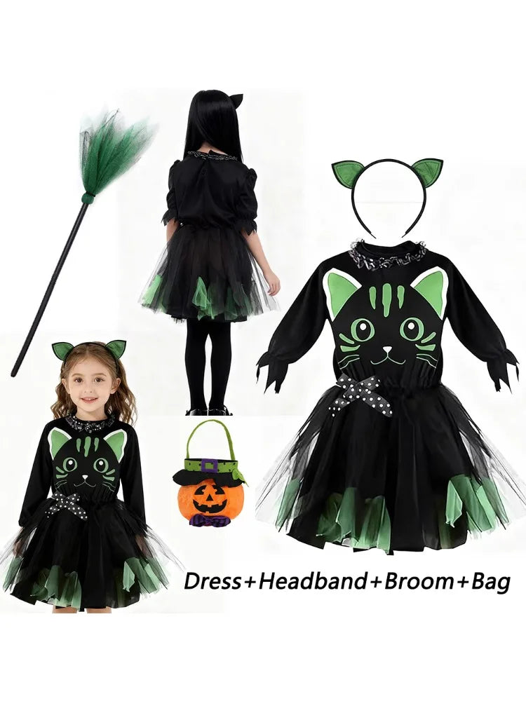 Costume chat et sorcière enfant