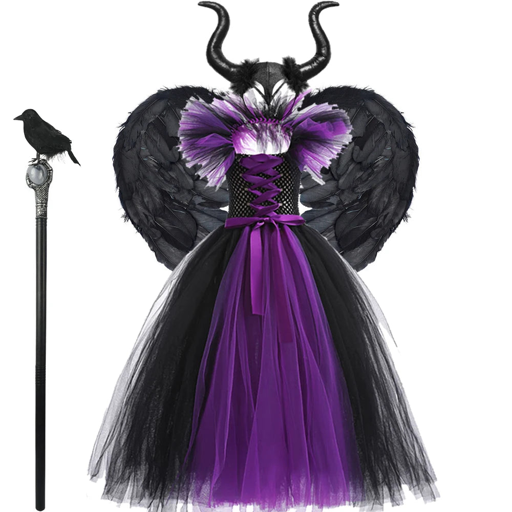 Robe sorcière violette pour enfant